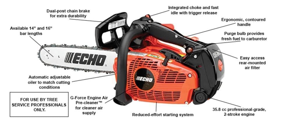 Echo CS-355T-14 Chain Saw, Gas, 14 in. Bar, 35.8CC