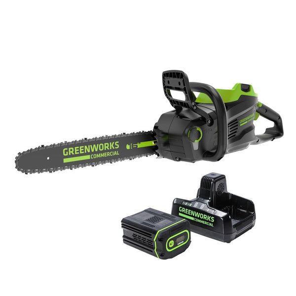 Greenworks Commercial 82V 16" 2.4kW Chainsaw with 4Ah Battery and Dual Port Charger (82CS24-4DP)