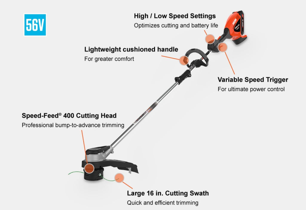 Echo (DSRM-2100C1) 56V Straight Shaft Trimmer with Charger and 1-2.5Ah Battery Combo Kit