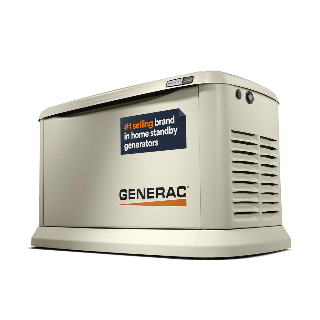 Generac 7290 26kW Air Cooled Guardian Series Home Standby Generator - Comprehensive Protection - Smart Controls - Versatile Power - Wi-Fi Connectivity - Real-Time Updates