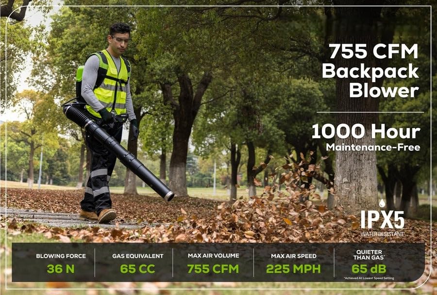 GREENWORKS (OEM) Optimus 82v 36N Backpack Leaf Blower Core530 DP Kit BB361-C5DP (CORE TECH BATTERIES)