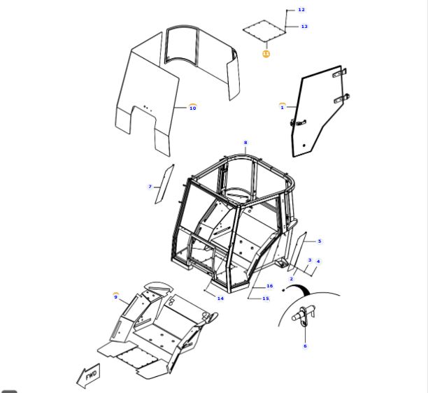 AGCO Epsilon parts diagram — 6273740M1, item 11, MF 9030 SPRAYER (2011-2016)