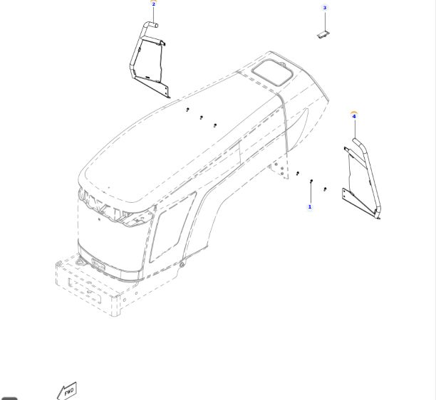 AGCO Epsilon parts diagram — 6290945M1, item 3, MF 2650 TRACTOR (2009-2011)