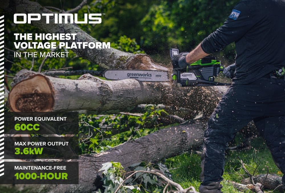 3.6kw 20" Battery Chainsaw Kit with 82V CORE400 Battery & DP Charger by Greenworks Commercial