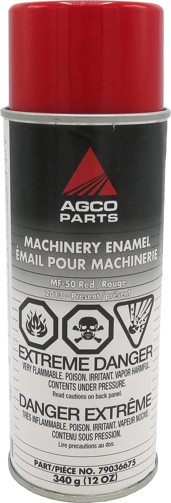 Agco Paint Machinery Enamel Protects Against Rust Aerosol Spray Can (MF-50 Red 2013 - Present)