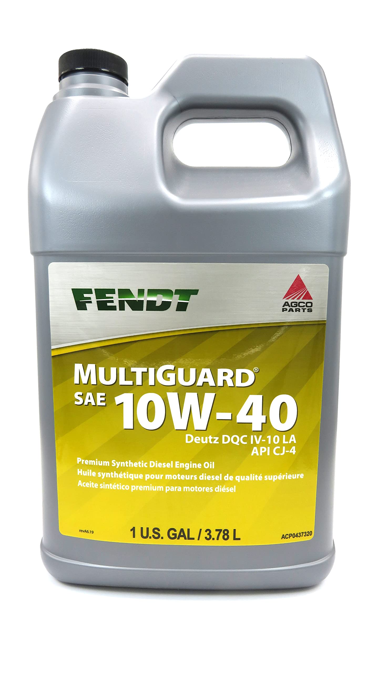 AGCO MultiGuard SAE 10W-40 Synthetic Diesel Engine Oil API CJ-4 1 Gallon, ACP0437320