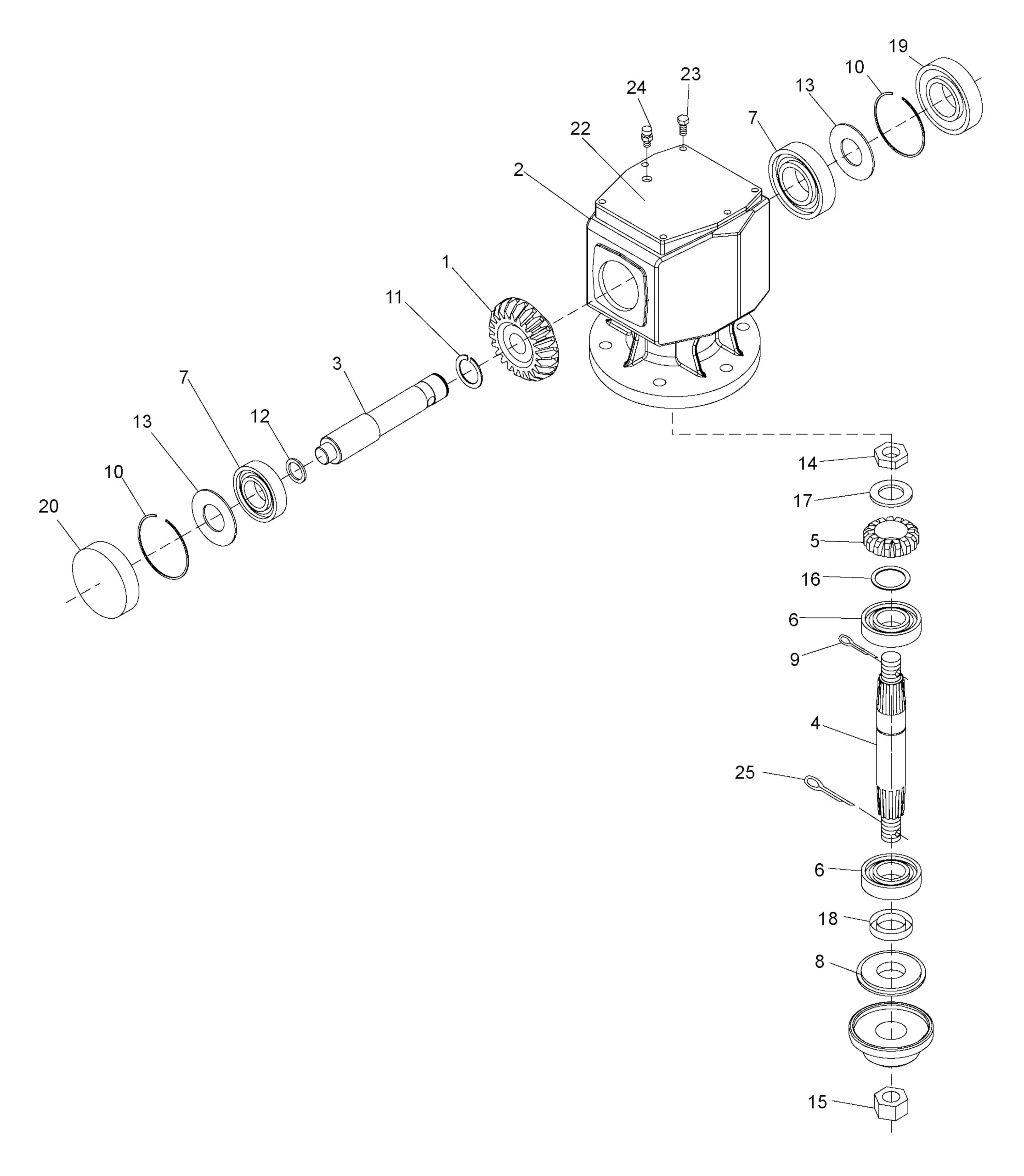 Woods (OEM) 617173RP Gearbox for Batwing BW120 and BW180 Rotary Cutters