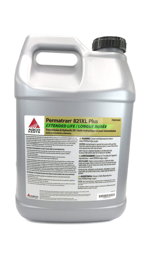 AGCO Permatran 821 XL Plus Extended Life 15W-40 Transmission & Hydraulic Oil 2.5 Gal 79035449