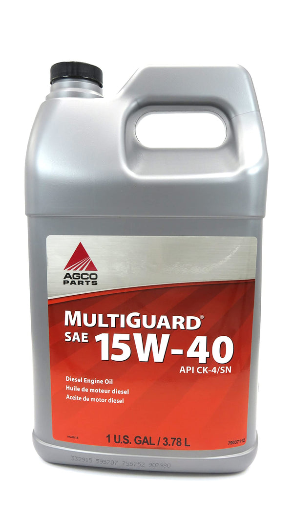 AGCO MultiGuard SAE 15W-40 API CK-4 Diesel Engine Oil 1 Gallon 79037112