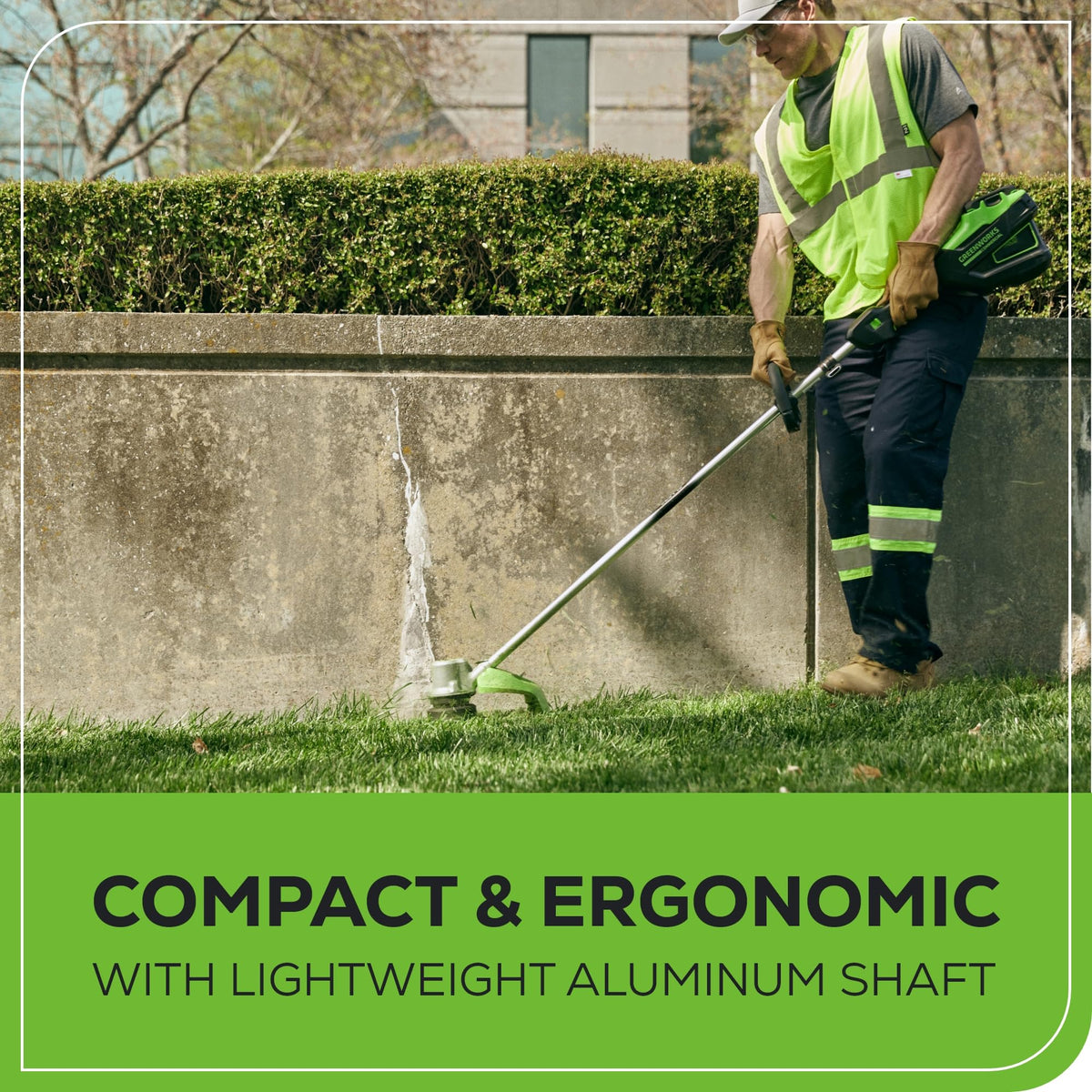 Greenworks 82V 16" (1.5kW) Brushless Cordless String Trimmer, 2.5Ah Battery and Dual Port Charger (Great for Landscapers and Professionals)