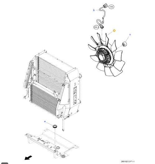 AGCO OEM ACW4271300 — Epsilon COOLING - FAN diagram, item 2 (MF 5S.105 TRACTOR (DYNA 4) (STAGE 5) (___MB920_MB076030-9999))