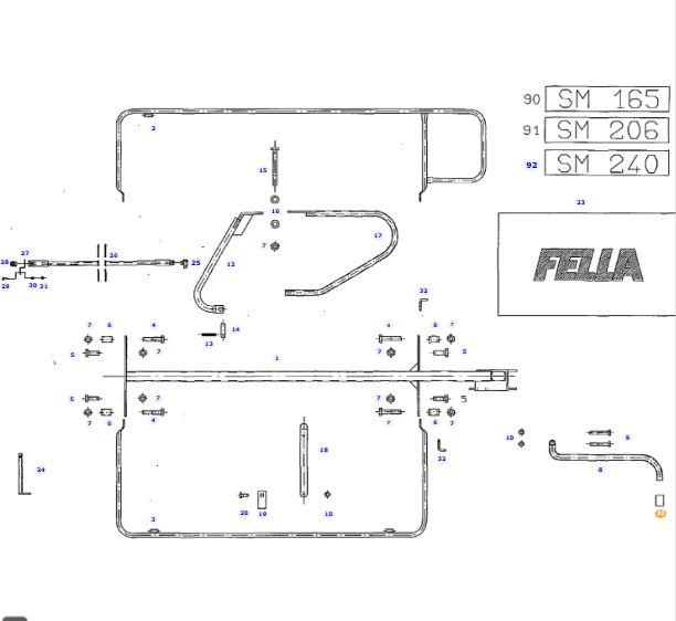 AGCO Epsilon parts diagram — FEL126155, item 11, SM 206
