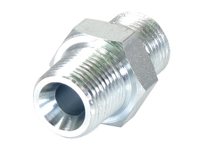 Sparex S.35049 Hydraulic Adapter 3/8 Inch NPTF Male x BSP Male